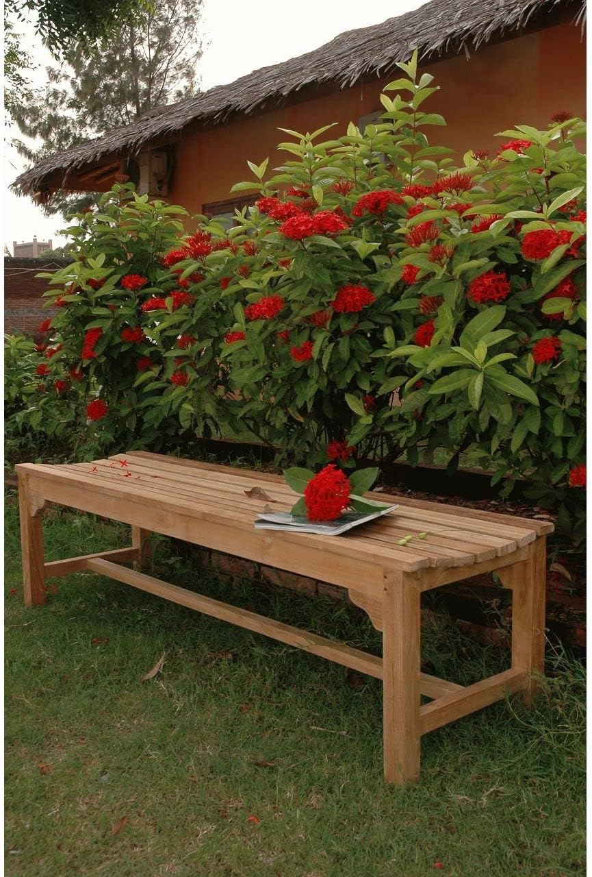 Teak 3-Seater Backless Bench D443