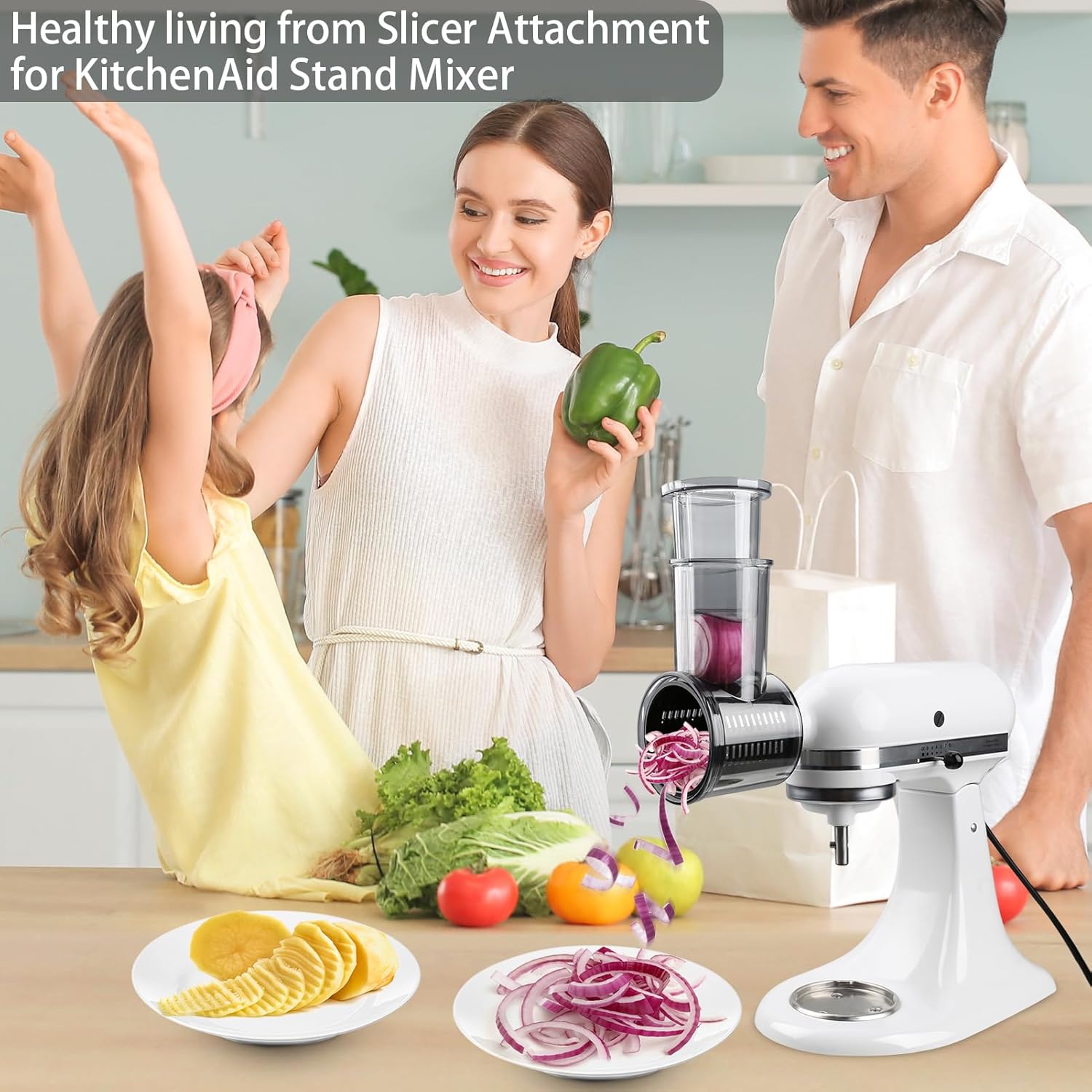 Cheese Grater and Vegetable Shredder Attachments for Stand Mixers T71061