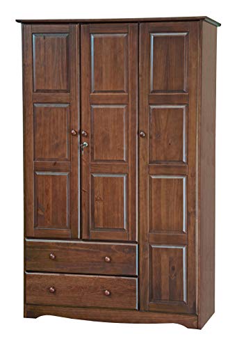 Solid Wood Armoire Wardrobe with Shelves and Drawers O8599