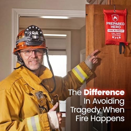 Emergency Fire Blanket for Kitchen, 40 x 40 Inches, Fiberglass E240311