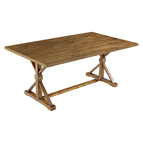 Wood Kitchen Dining Table Set for 6 with Bench and Chairs J844389