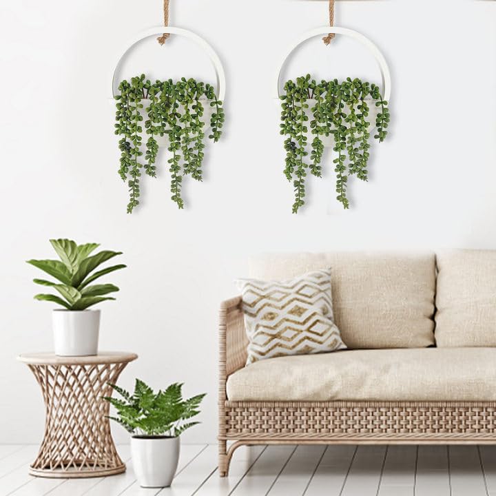 Artificial Hanging Succulents Plants in Pot with Lanyard B34438