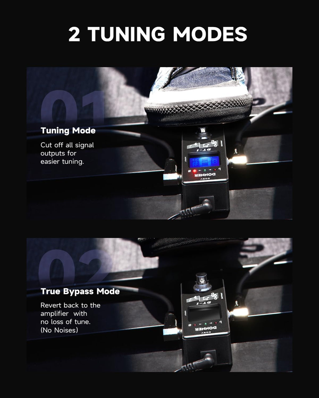 Guitar Tuner Pedal with Wah Effect X44807