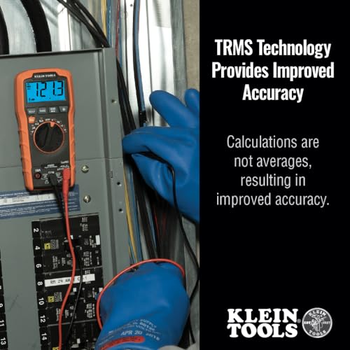 Slim Digital Multimeter with Reverse Contrast Display, Auto-Ranging TRMS, 600V Y65588