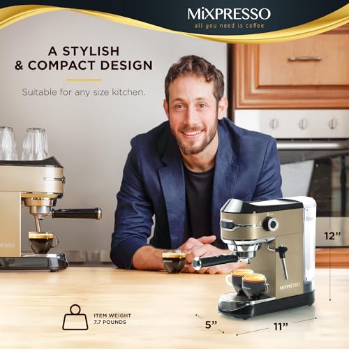 Espresso Machine with Milk Frother, 15 Bar J758