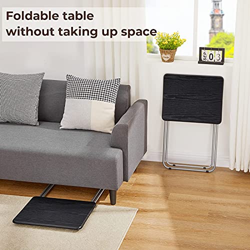Folding TV Trays Set of 2 for Eating at Couch Sofa, Black S4238