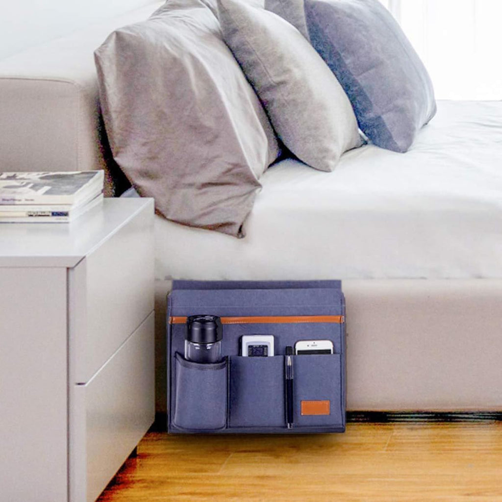 Felt Bedside Caddy with 5 Pockets for Organizer Storage Y592