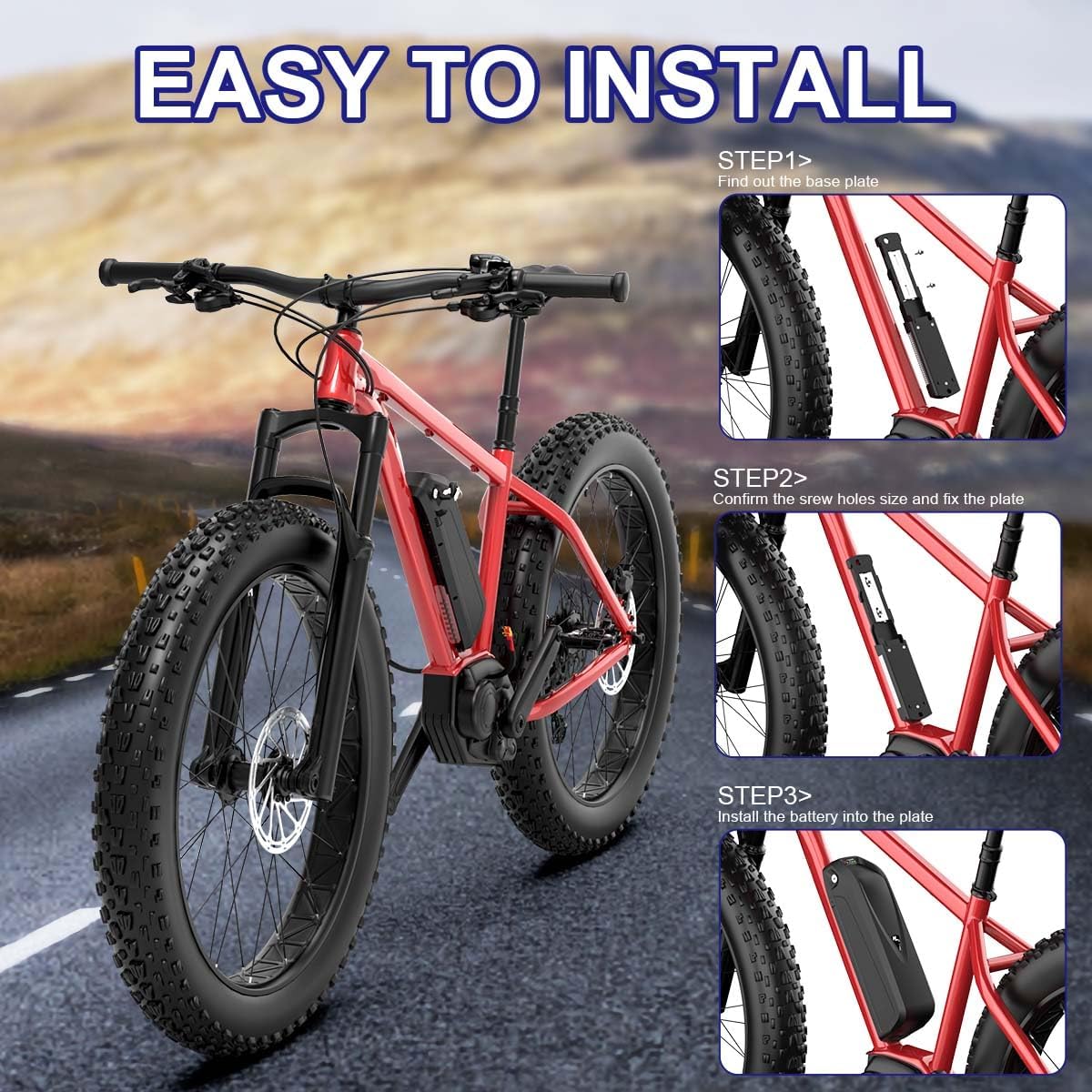 48V 20AH Electric Bike Battery Pack with Charger J35400