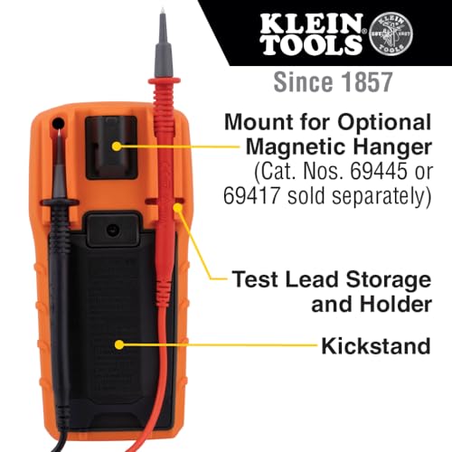 Slim Digital Multimeter with Reverse Contrast Display, Auto-Ranging TRMS, 600V Y65588