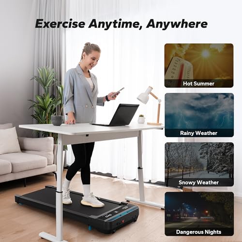 Walking Pad Treadmill for Home Office, Portable Under Desk Treadmill with Remote Control X346