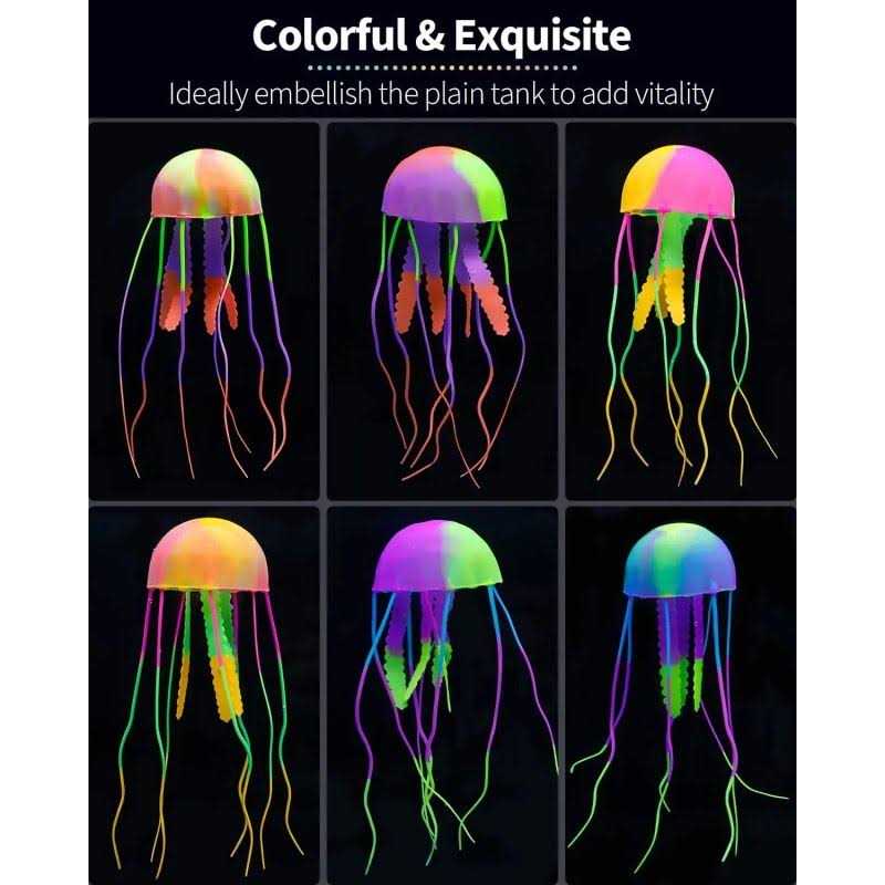 Glowing Jellyfish Ornament for Aquarium Fish Tank E223028
