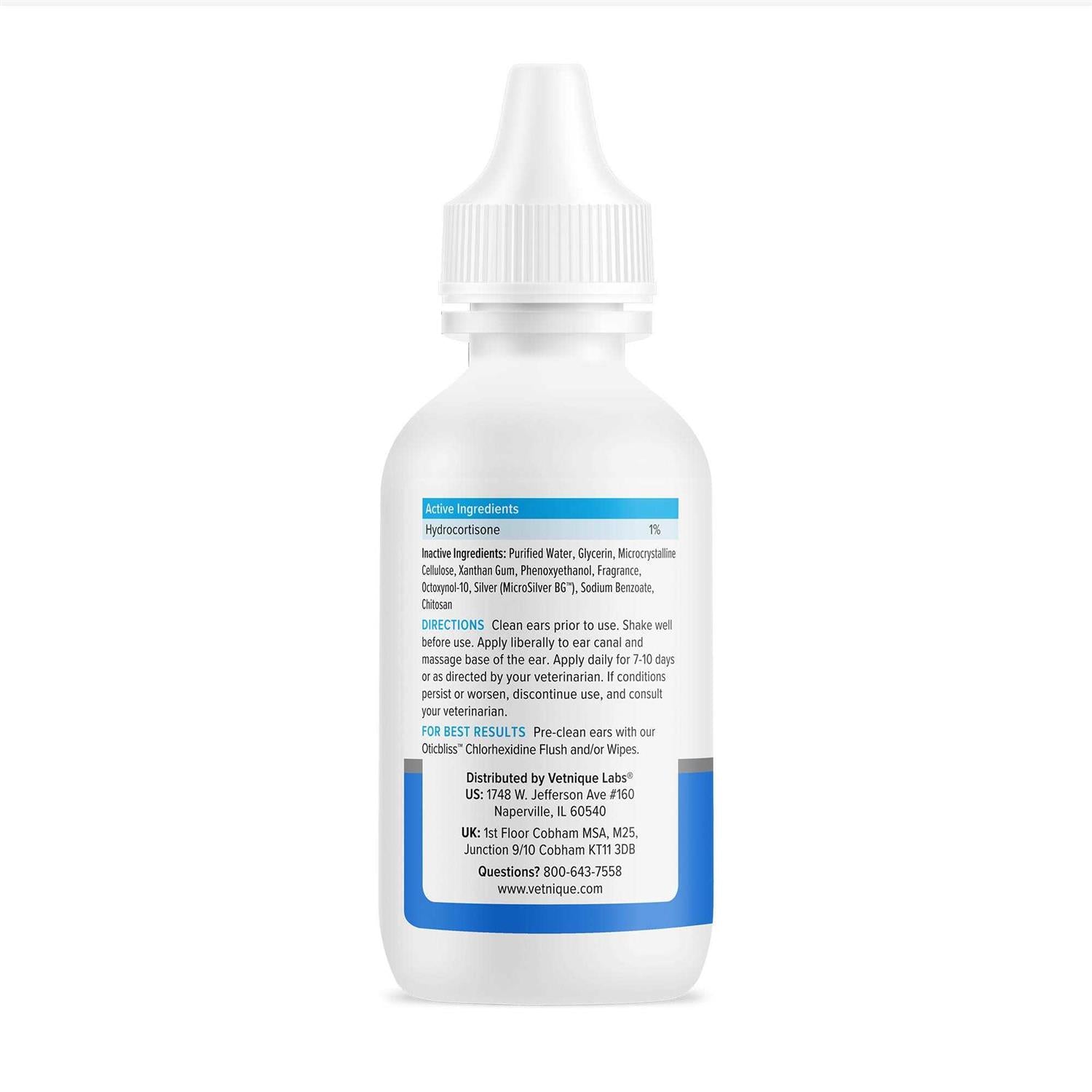 Ear Drops for Dogs & Cats with Hydrocortisone Soothing Relief W145790