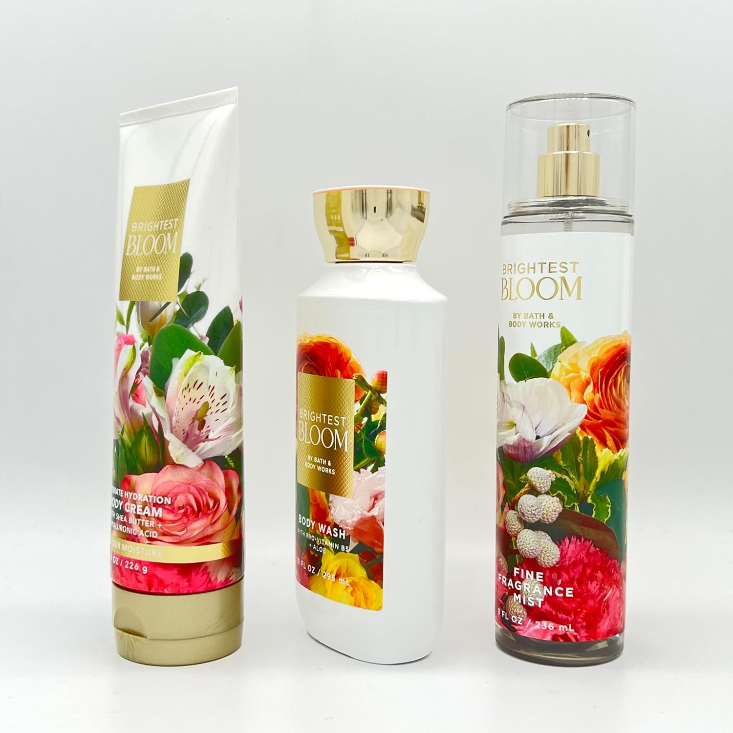 Brightest Bloom 3-Piece Bundle Body Cream, Body Wash and Fine Fragrance Mist H36765