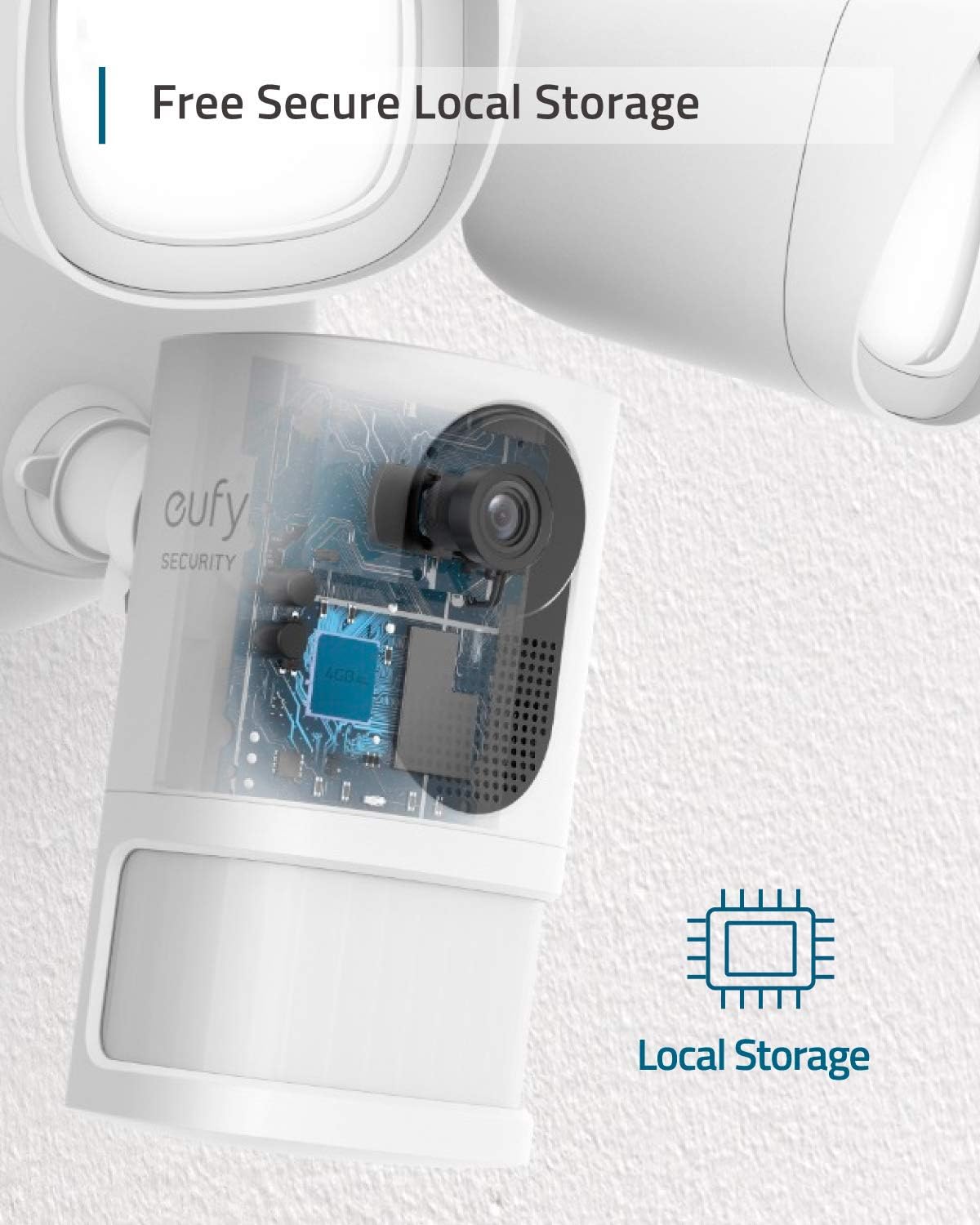 Floodlight Camera, 1080p, Weatherproof, Built-in AI C262155
