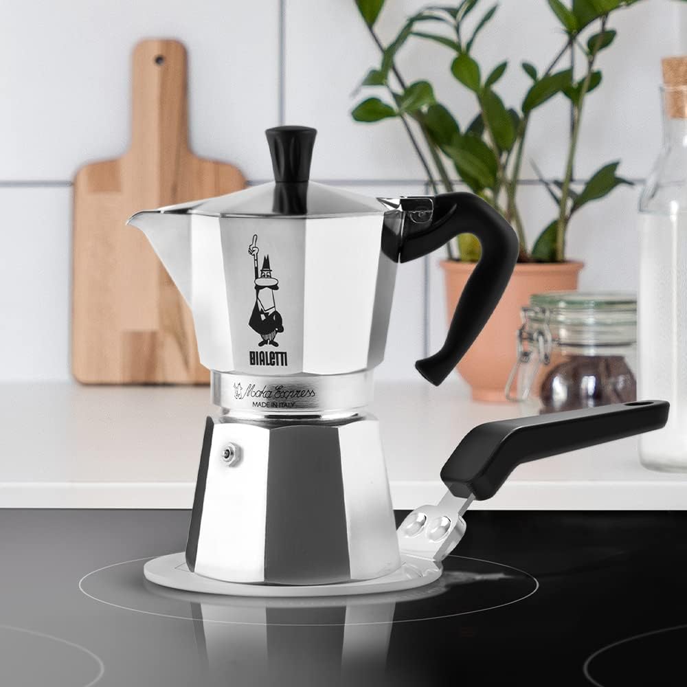 Stovetop Espresso Maker 3 Cups, Aluminium, Silver Q5470