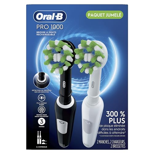 Electric Toothbrush, Black and White, 2 Count Z665423