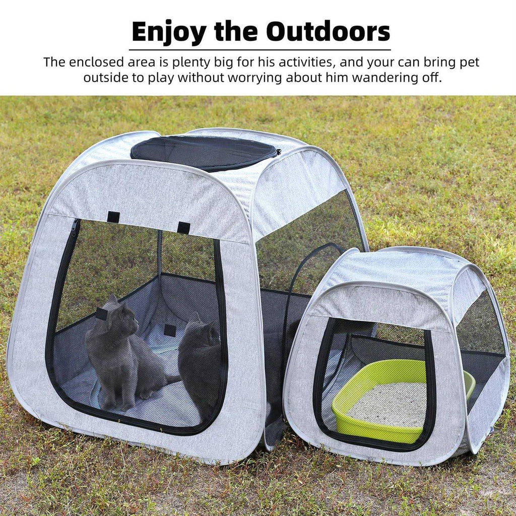 Portable Cat Playpen, Foldable Pet Tent for Indoor and Outdoor Use P353