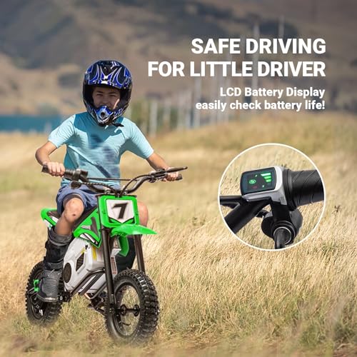 Electric Dirt Bike 350W for Kids Ages 8-12, Pink B146037