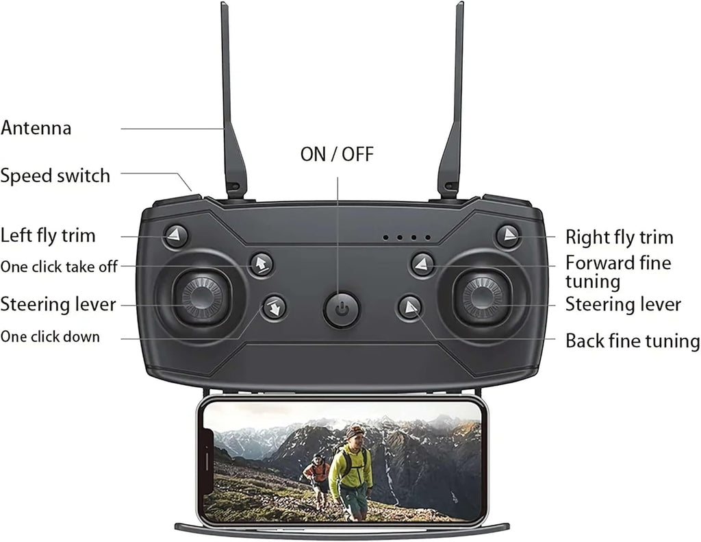 Foldable RC Helicopter with 1080P Dual HD Camera S608006