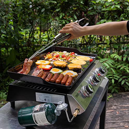 3-Burner Portable Gas Grill Griddle for Camping and Tailgating E48818