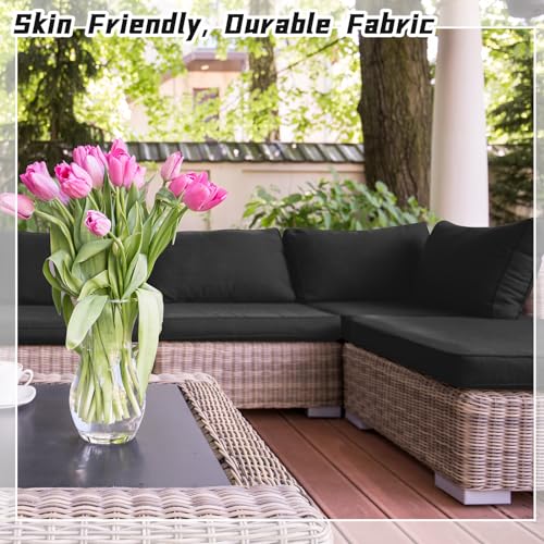 Outdoor Patio Cushion Slipcovers Replacement Seat Cushion Covers, Beige U957247