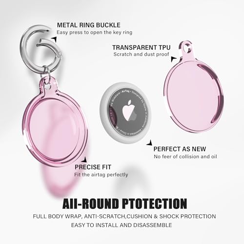 Waterproof Airtag Holder with Keychain, Shockproof Case for Keys, Bags, Luggage Z2020