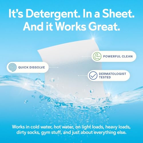 Laundry Detergent Sheets Fresh Scent, 60 Loads Y207