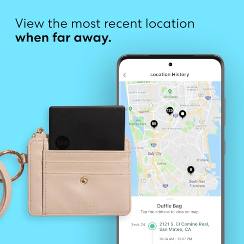 Bluetooth Tracker for Wallet, Luggage and Keys, 250 ft Range, Water-Resistant Z15863