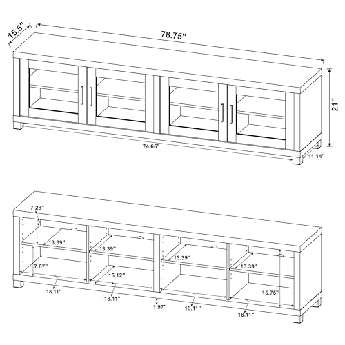 3-Piece Entertainment Center, Antique Pine J443