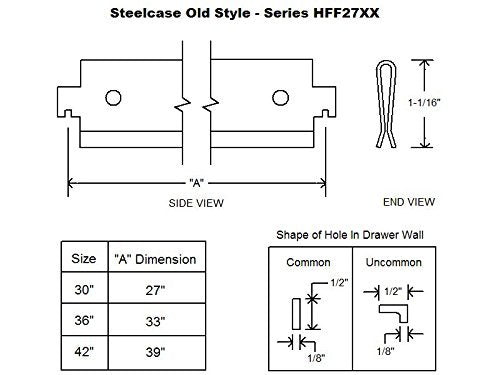 Lateral File Bar for 36" File Cabinet (4-Pack) T4945