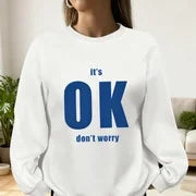 Custom hoodie with personalized text and round neck O81312