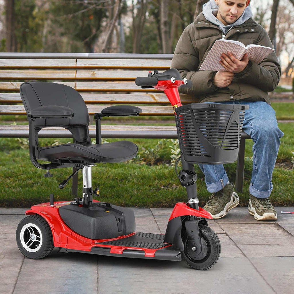 3 Wheel Mobility Scooter for Adults Seniors, Foldable Electric with Seat S3124