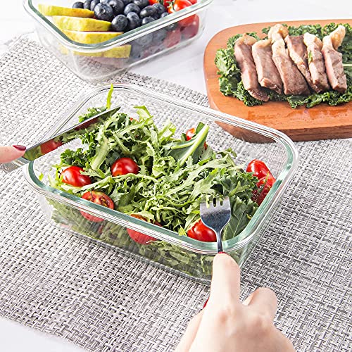 Glass Food Storage Containers with Lids, Airtight, Leak Proof, Microwave & Freezer Safe S132032