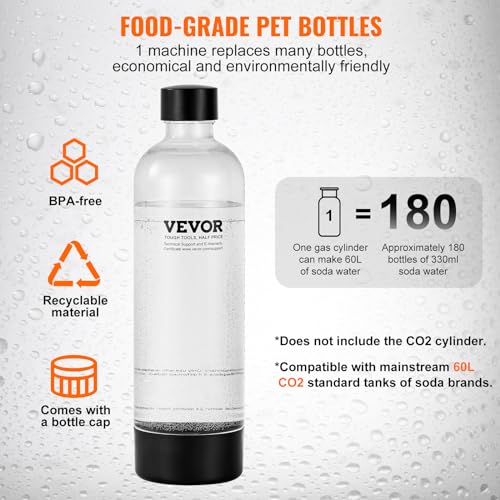 Sparkling Water Maker with 2 BPA-Free 1L PET Bottles F668