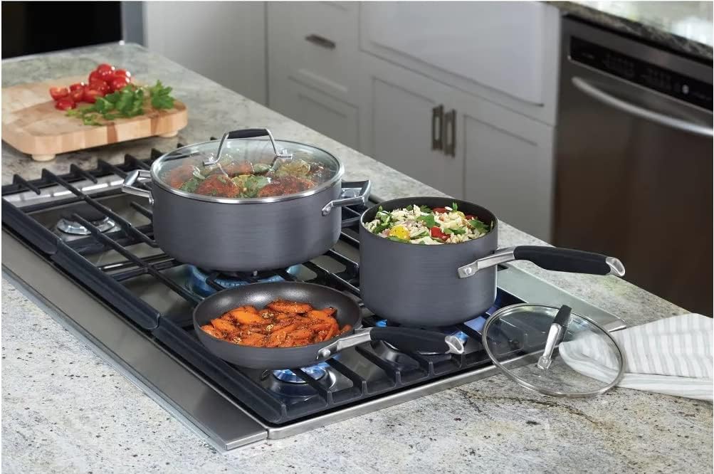 8pc Hard-Anodized Non-Stick Cookware Set C3953