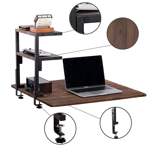 Clamp on Desk Shelf 2-Tier Storage Tray for Desk Organizer L8375