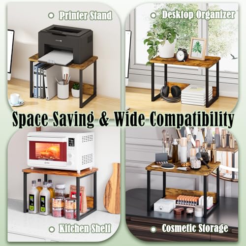 Printer Stand with Storage for Desk, Heavy Duty Printer Riser I41390