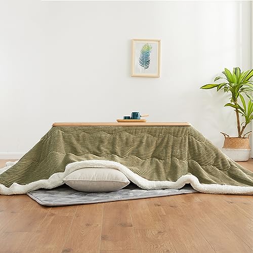 Kotatsu Table with Electric Heater, Japanese Futon Floor Table Set, Heated Wooden Coffee Table A647356