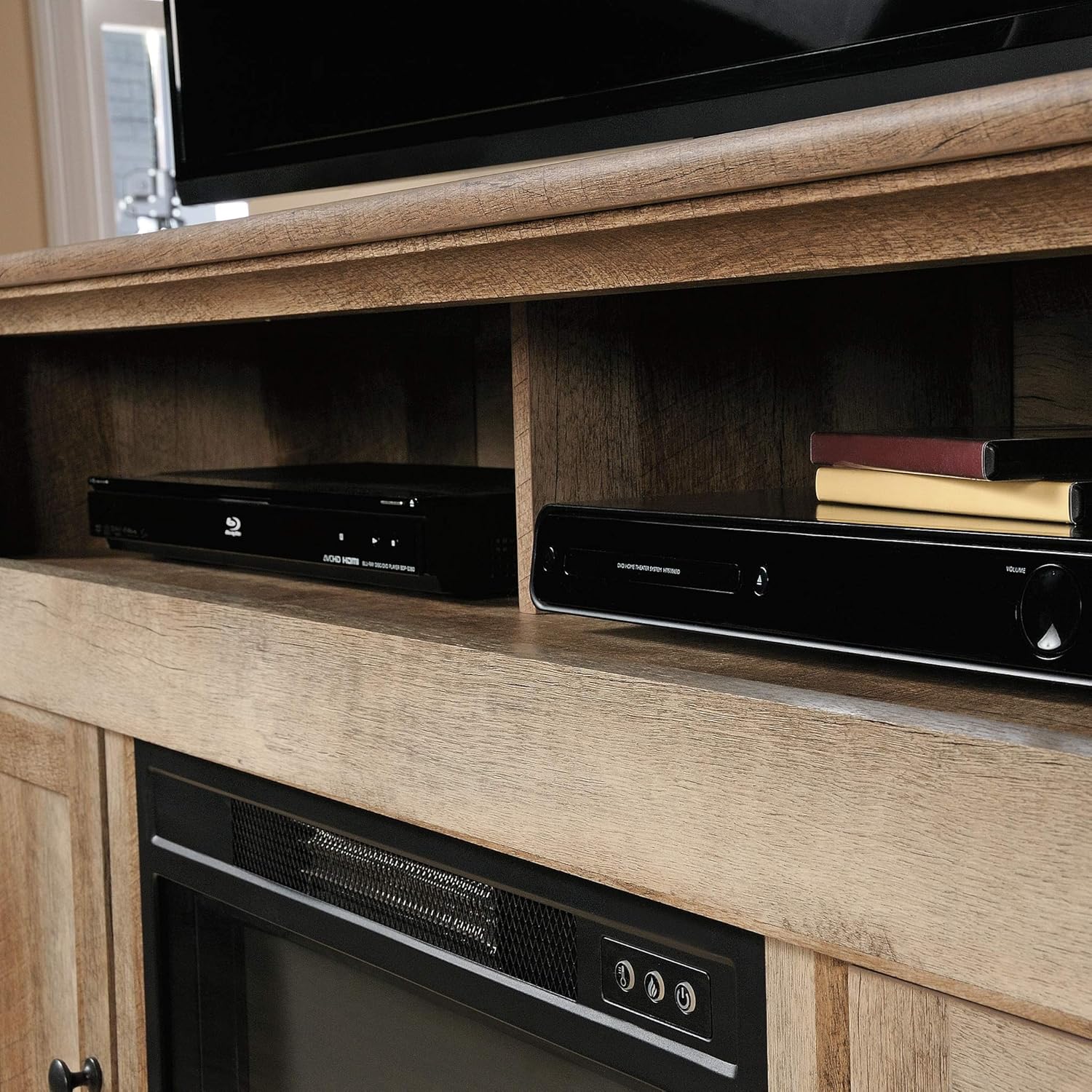 Media Fireplace for TVs up to 60", Lintel Oak finish Z833