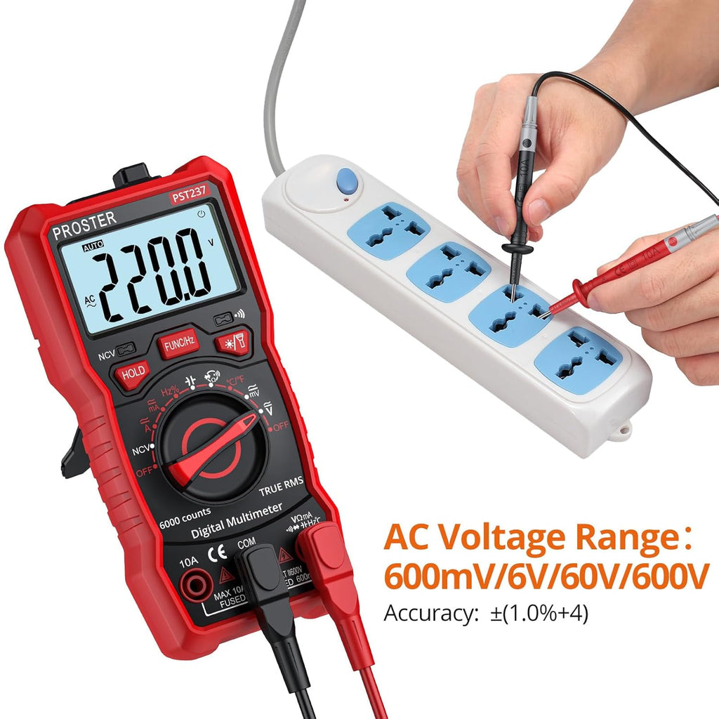 Digital Multimeter 6000 Counts TRMS Auto Range NCV Tester K78058