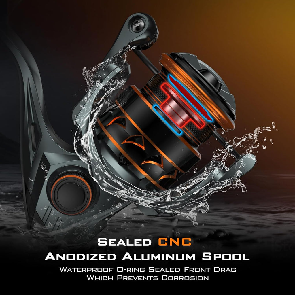 Spinning and Ice Fishing Reel 1000, Carbon Fiber Body, Lightweight G943960