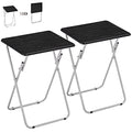 AINGOO TV Trays Set of 2, Folding Snack Tables No Assembly Required, TV Trays for Eating at Couch Sofa, Black