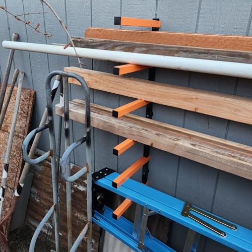 6-Level Wall Mounted Steel Lumber Storage Rack K59626