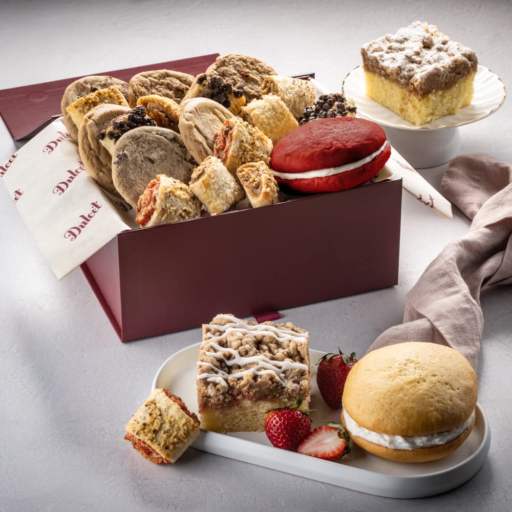 Dulcet Gift Baskets Bakery Sampler Dessert Gift Basket Full of Fresh Baked Goodies Great Gift for Sympathy, Get Well, Birthday, Holidays/for Parents, Family, Him, Her, or BFF.