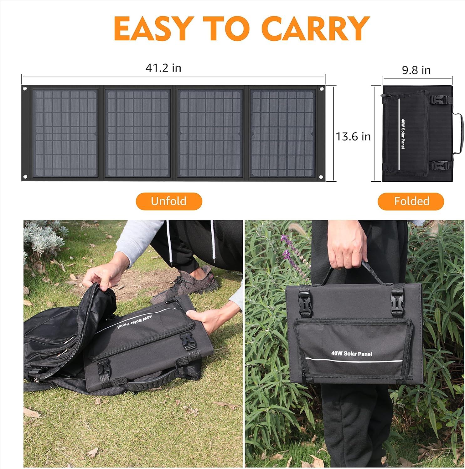 Portable Power Station 120Wh with 40W Solar Panel and Carrying Case D238