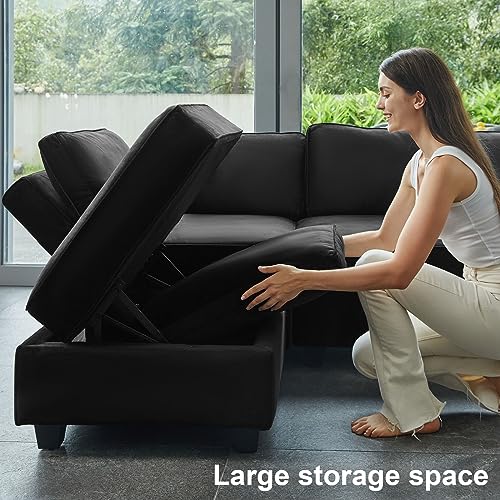 Modular Sectional Sofa with Storage and Ottoman Z81815