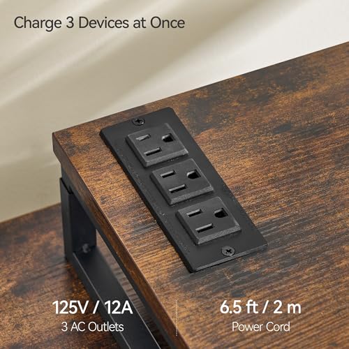 Monitor Stand Riser with Charging, Adjustable Desk Organizer with Phone Holder O1856