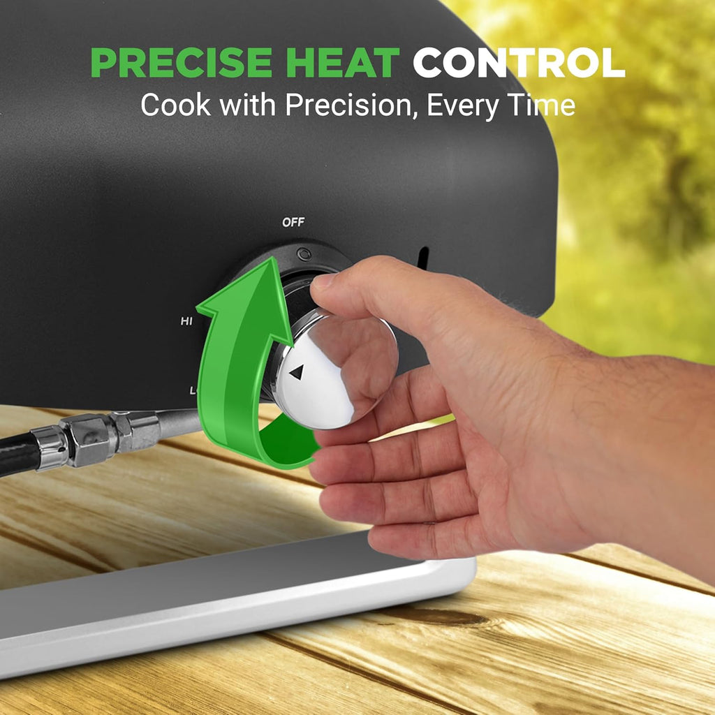 Portable Outdoor Gas Pizza Oven with Foldable Feet and Adjustable Heat Control K60432