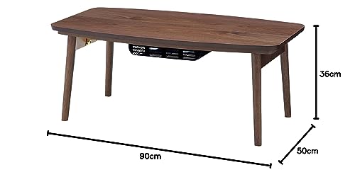 Kotatsu Heater Table with Folding Legs, Natural Oak Finish B60421