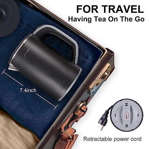 Electric Kettle Stainless Steel 0.8L Portable Hot Water Kettle H60946